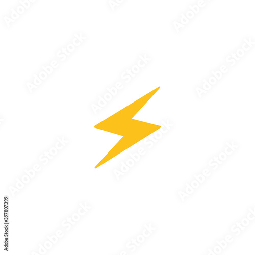 Lightning vector isolated icon illustration