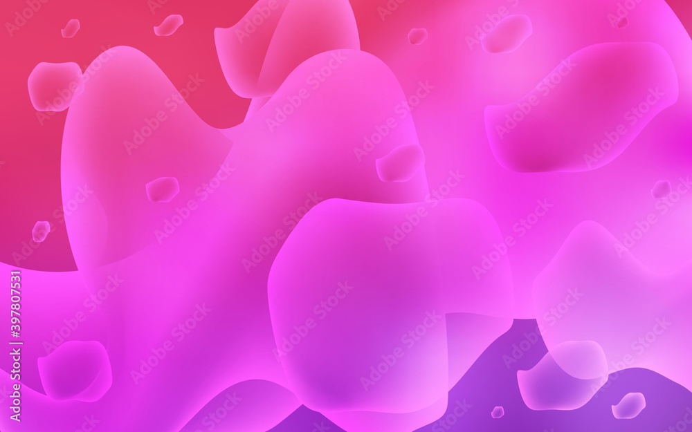 Light Purple, Pink vector pattern with curved circles.
