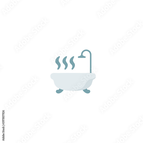 Bath vector isolated icon illustration. Bathtub icon