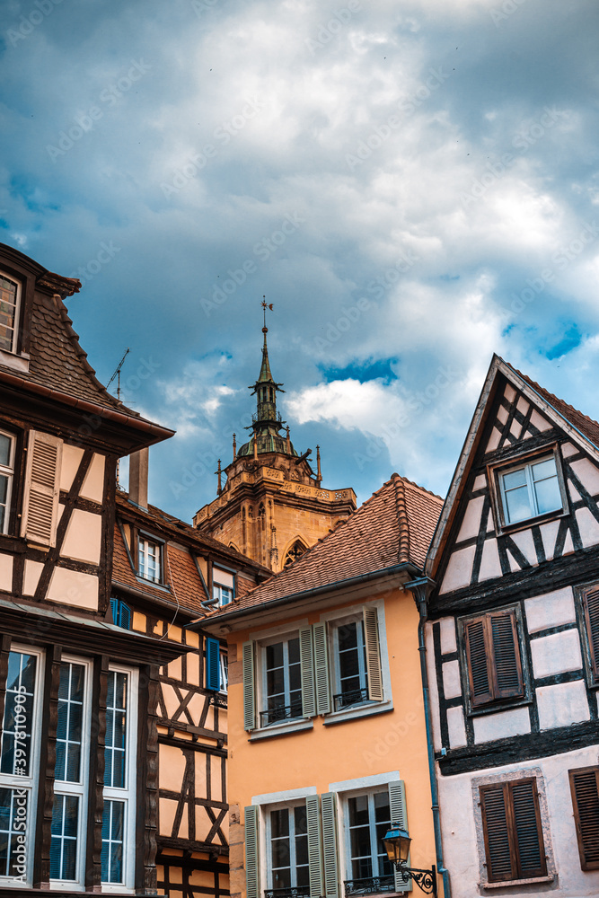 Street view of Traditional houses in Strasbourg