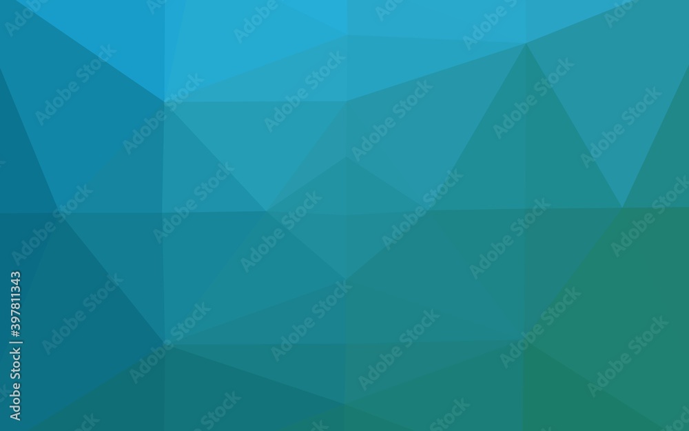 Light BLUE vector shining triangular template. Light BLUE vector shining triangular template.