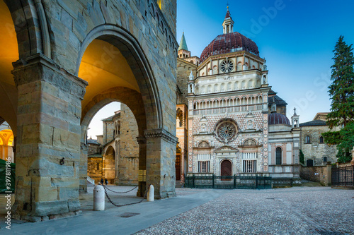 Beautiful architecture of the Basilica of Santa Maria Maggiore in Bergamo, Italy