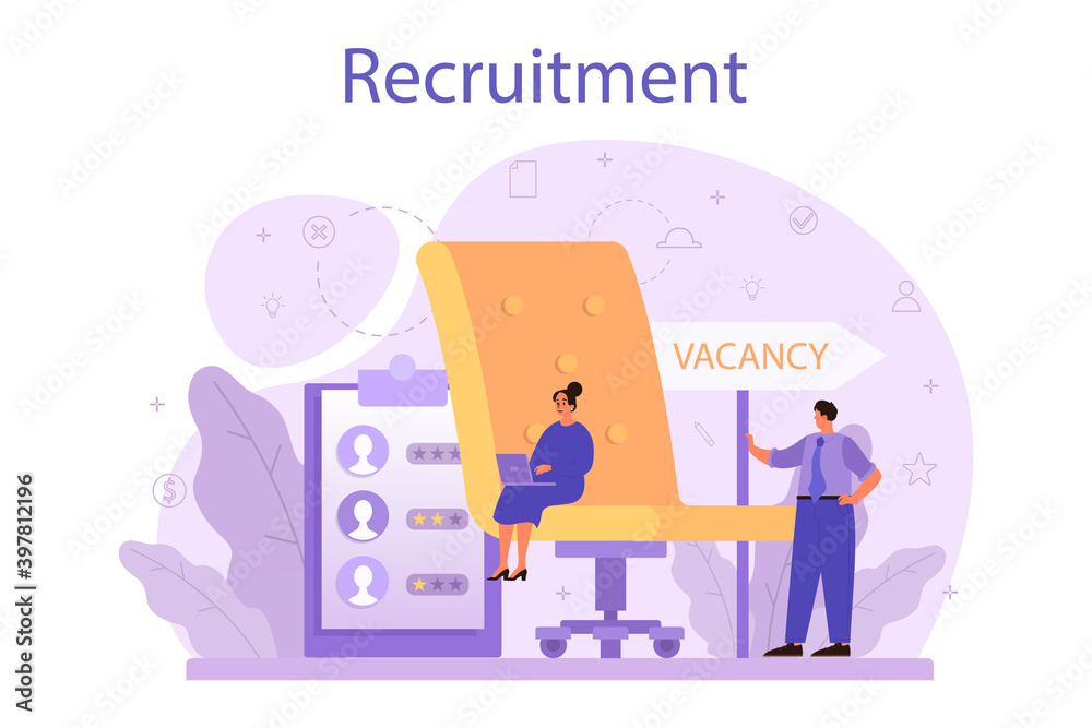 Recruitment concept. Idea of employment and job interview.