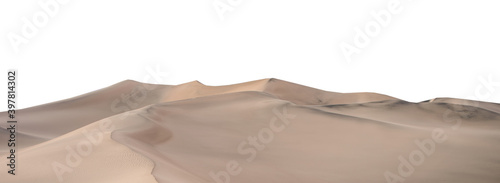 Fotografia, Obraz Sand dunes at  isolated on white background
