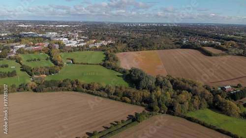 Coventry City And University of Warwick Aerial Landscape View Colour Graded photo