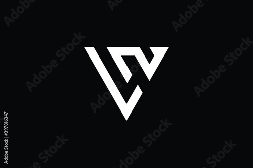 VN logo letter design on luxury background. NV logo monogram initials letter concept. VN icon logo design. NV elegant and Professional letter icon design on black background. N V VN NV photo