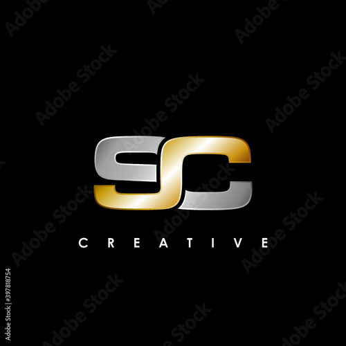 SC Letter Initial Logo Design Template Vector Illustration	
