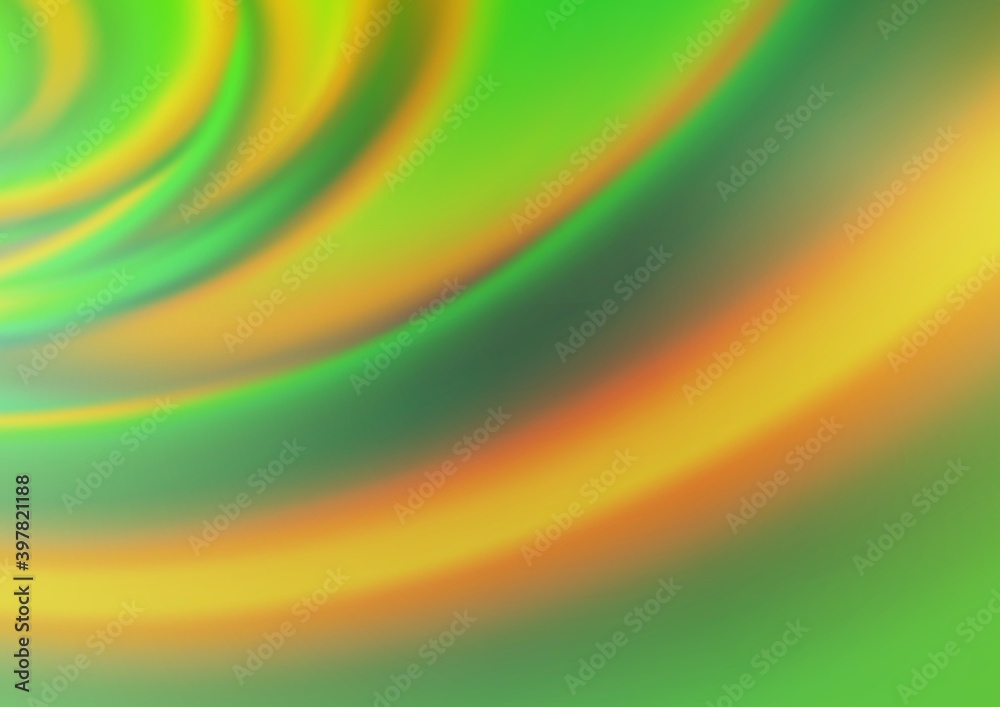 Light Green, Yellow vector blurred shine abstract pattern.