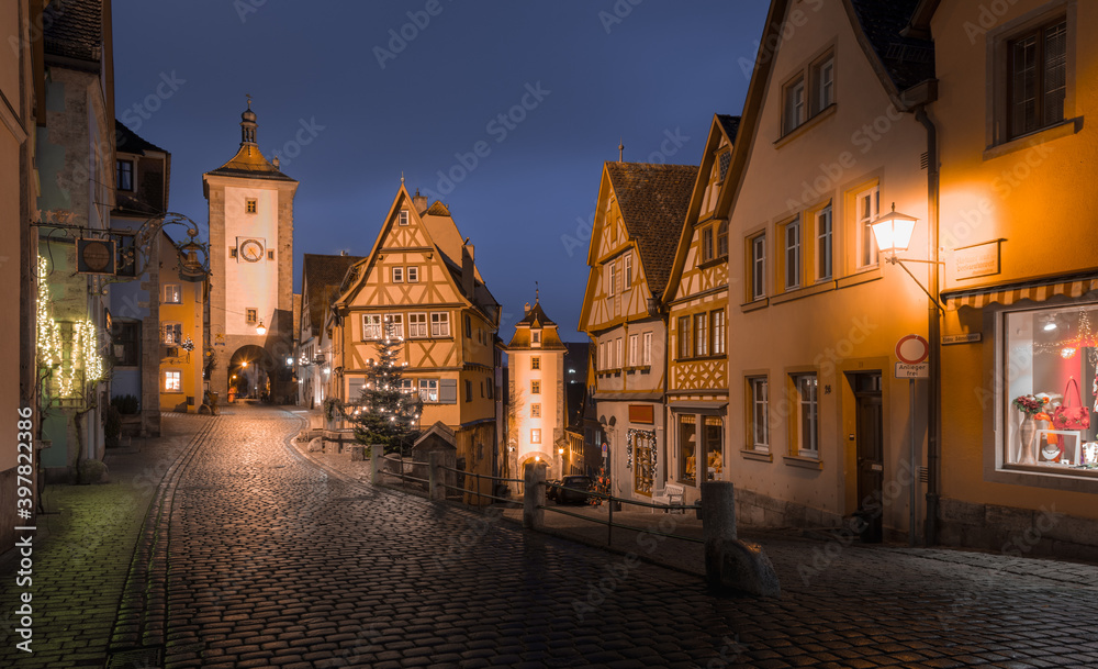 Rothenburg ob der Tauber with Historic town, Germany