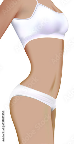 Woman body fit. vector illustration