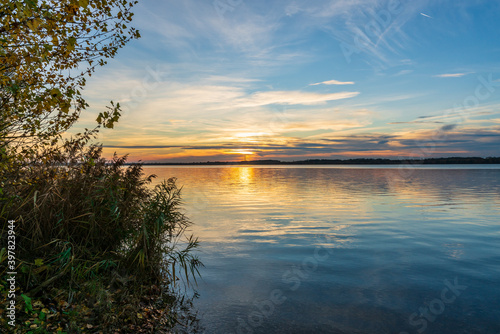 Sunset sky behind a lake  © DZiegler