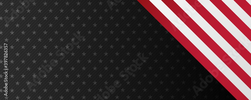 American flag ribbon abstract color background vector