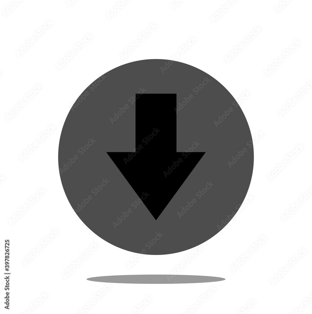 download icon or Down Arrowstock vector illustration flat design download icon or Down Arrowstock vector illustration flat design