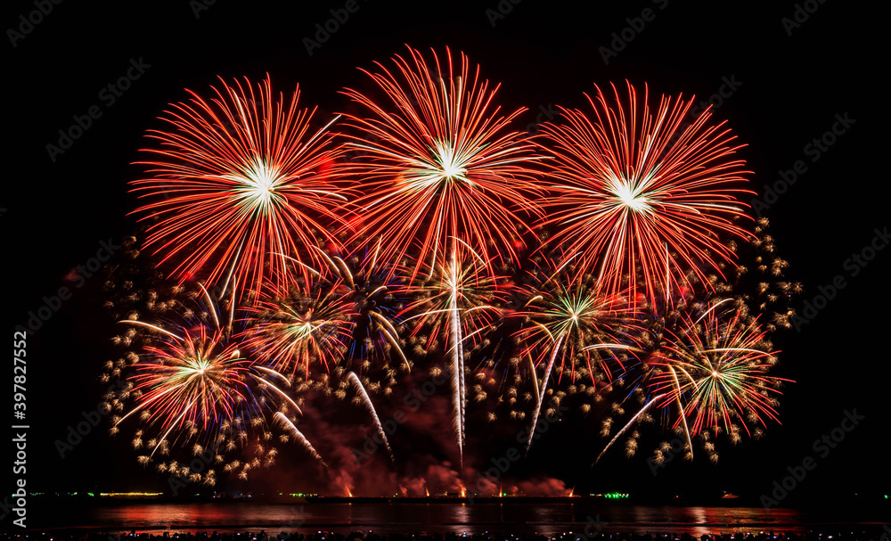 Pattaya Fireworks Festival 2020 at Pattaya Beach, Thailand Pattaya Fireworks Festival 2020 at Pattaya Beach, Thailand