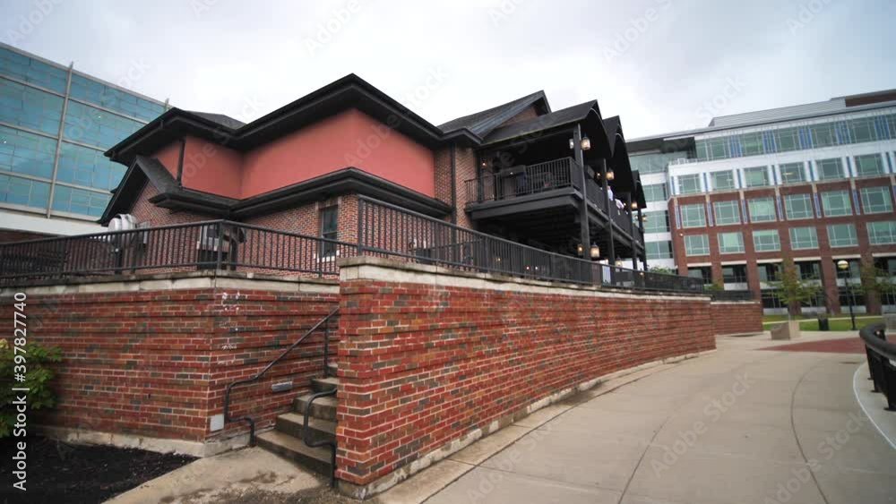 Historic Buggs Temple, Now Canal 337 Building in Indianapolis, USA. Wedding and Corporate Events Venue, Slow Motion Approach Historic Buggs Temple, Now Canal 337 Building in Indianapolis, USA. Wedding and Corporate Events Venue, Slow Motion Approach