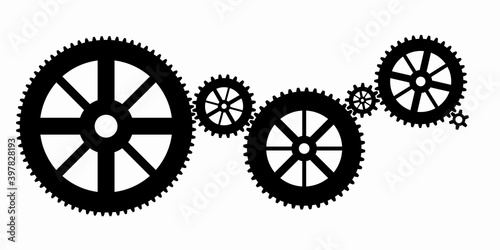illustration gears, vector draw