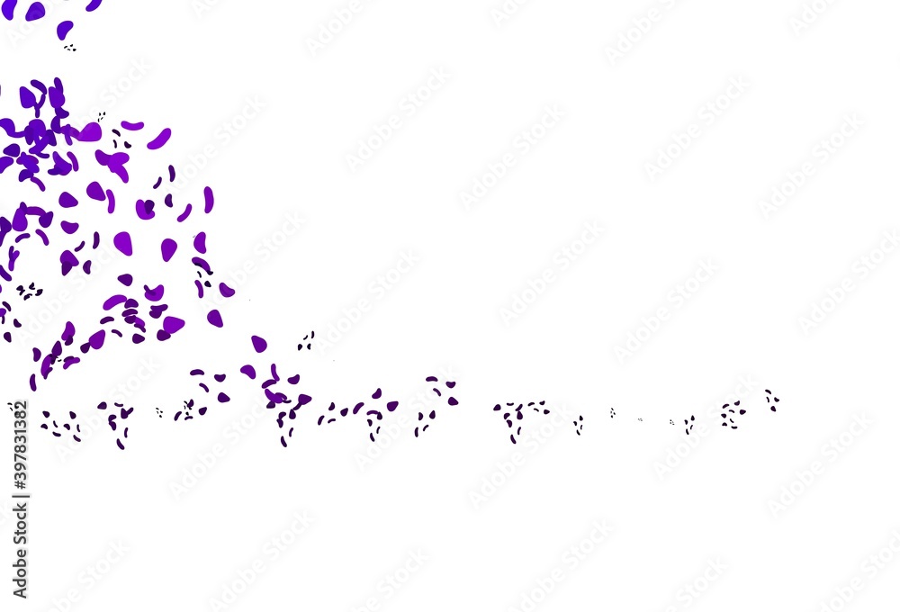 Light Purple vector pattern with chaotic shapes.