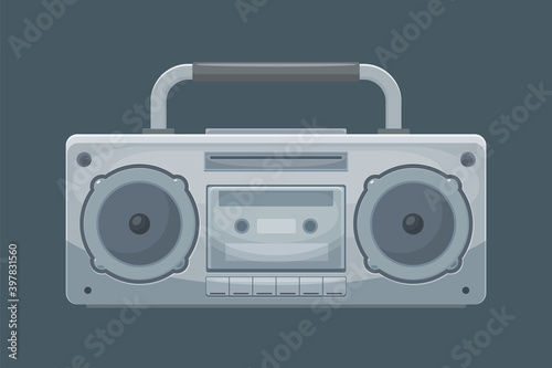 The Radio Tape. Isolated Vector Illustration