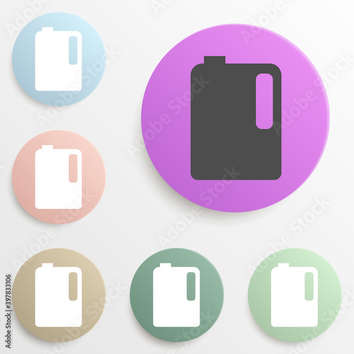mortar container badge color set. Simple glyph, flat vector of web icons for ui and ux, website or mobile application