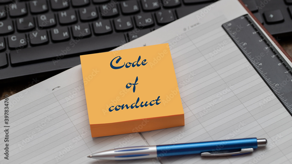 Code Of Conduct. Business photo text Follow principles and standards for business integrity writte Code Of Conduct. Business photo text Follow principles and standards for business integrity writte