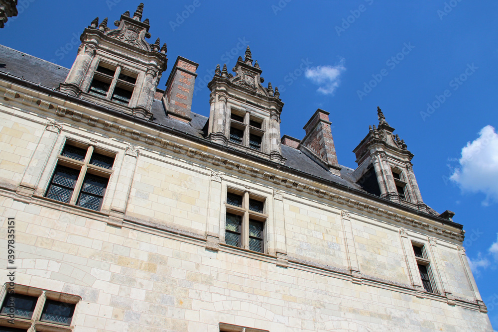 medieval and renaisssance castle in amboise in france