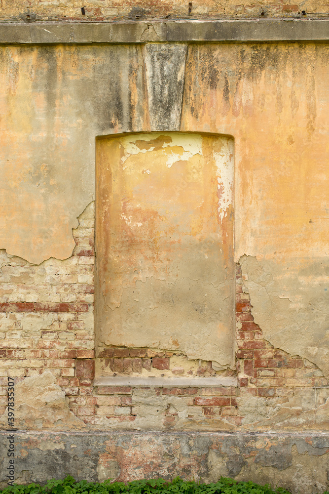 Old window openings in an abandoned building Old window openings in an abandoned building