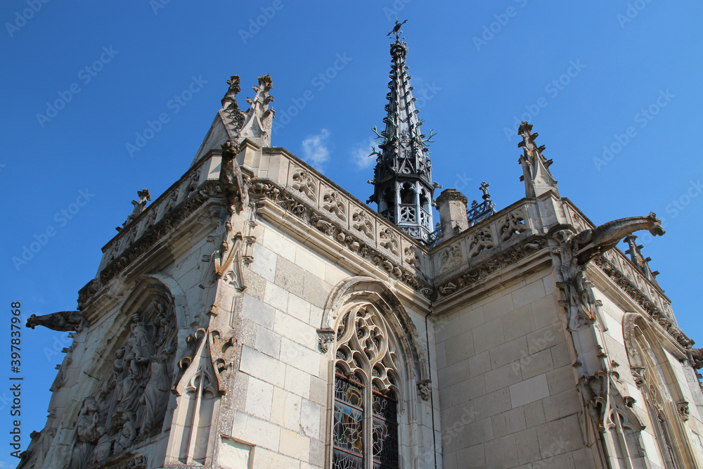 gothic chapel at the castle of amboise in france