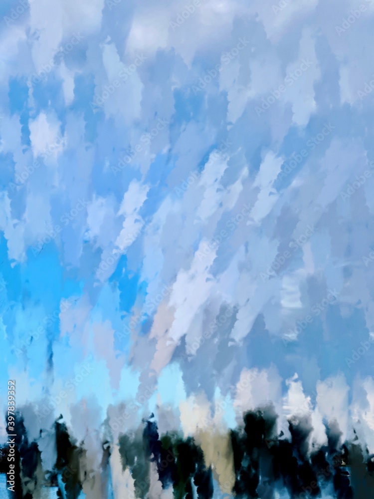 blue sky and clouds abstract background