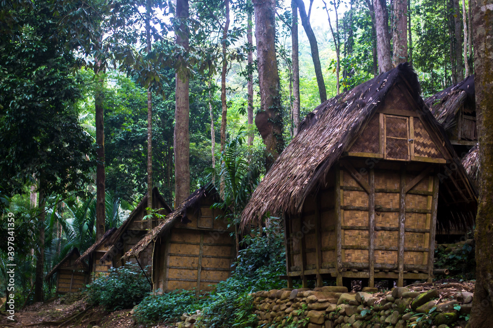 Baduy traditional rice granary building