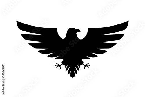 Eagle. Simple icon. Flat style element for graphic design. Vector EPS10 illustration.