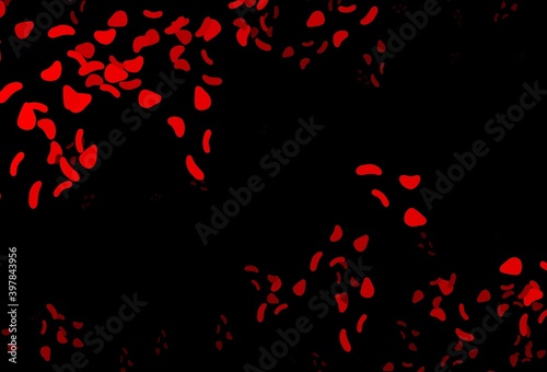 Dark Red vector texture with random forms.