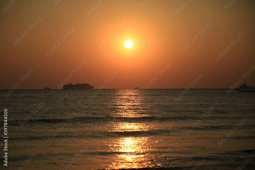Sunset on the sea Sunset on the sea