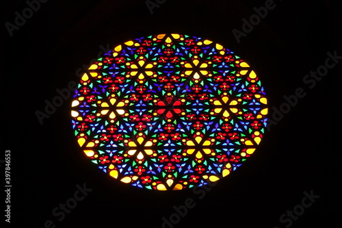 Light coming through a rose window reflected on floor
パルマ・デ・マヨルカ大聖堂 (スペイン）
