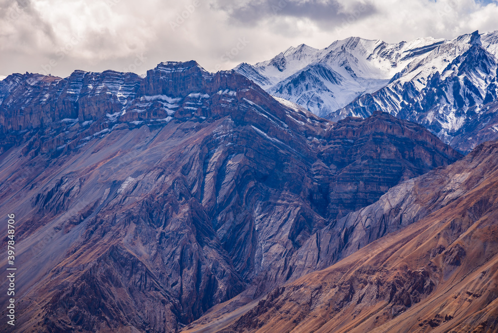 Himalayas fold mountains form when two tectonic plates move towards each other at convergent plate boundary, forces responsible for formation of fold mountains are called orogenic movements.