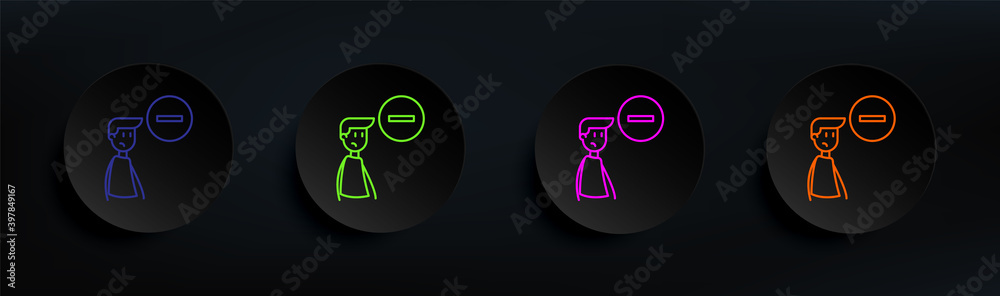 deleting friend dark badge color set. Simple thin line, outline vector of friendship icons for ui and ux, website or mobile application deleting friend dark badge color set. Simple thin line, outline vector of friendship icons for ui and ux, website or mobile application