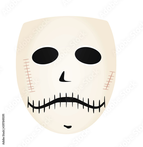Scary theater mask. vector illustration