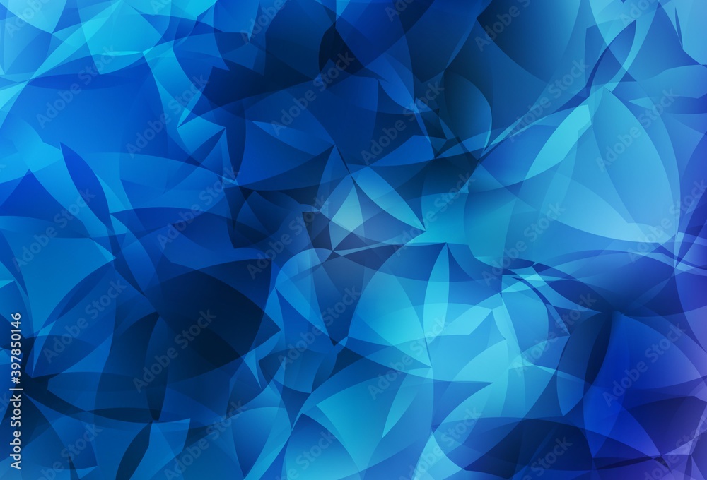 Light BLUE vector gradient triangles template. Light BLUE vector gradient triangles template.