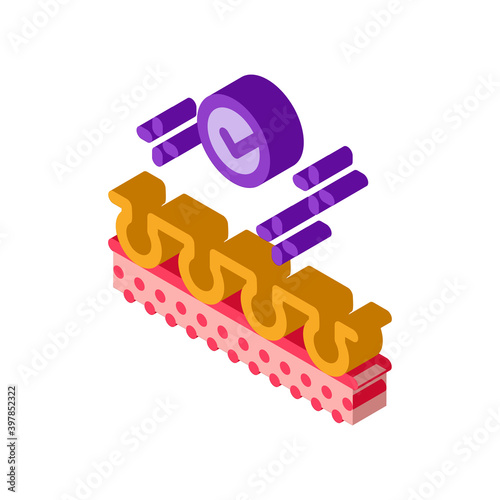 well epilated skin icon vector. isometric well epilated skin sign. color isolated symbol illustration