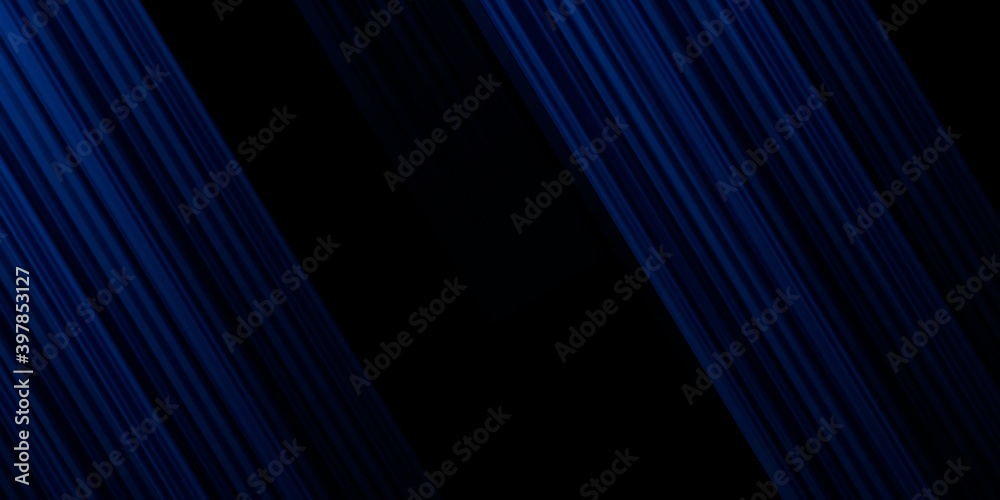 Obraz premium Dark blue background with line abstract graphic elements for presentation background design.