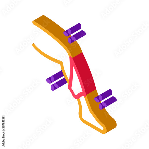 leg smooth skin icon vector. isometric leg smooth skin sign. color isolated symbol illustration