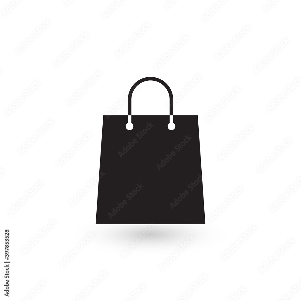 Shopping bag icon. Gift icon, store sale concept, go shopping. Stock vector illustration isolated on white background. Shopping bag icon. Gift icon, store sale concept, go shopping. Stock vector illustration isolated on white background.