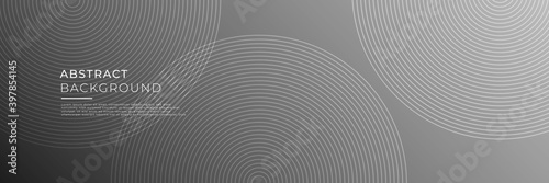 Modern white gray abstract web banner background creative design with circle halftone pattern