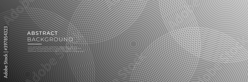 Modern white gray abstract web banner background creative design with circle halftone pattern