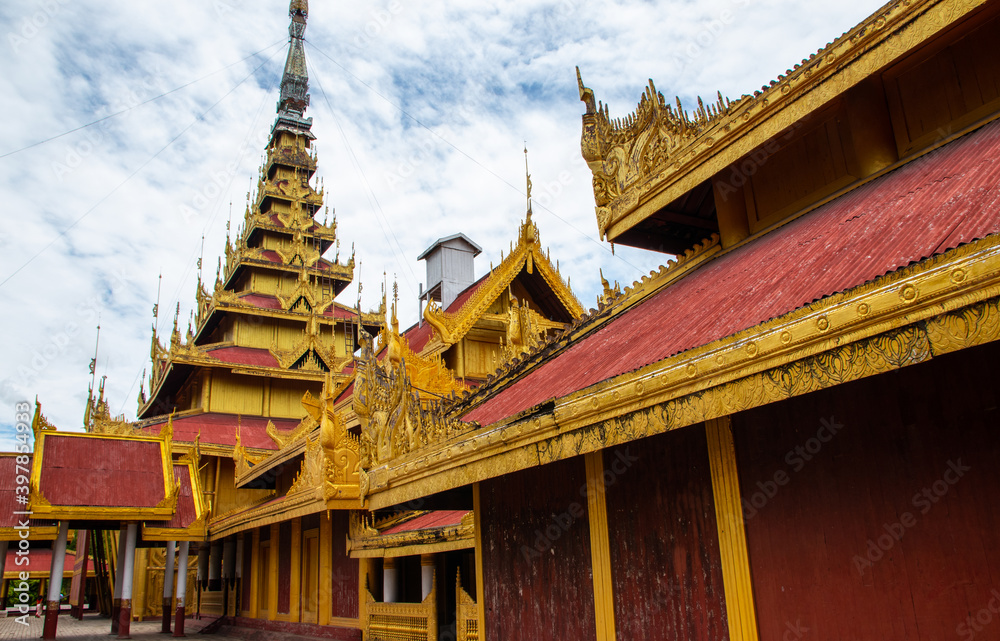 Naklejka premium Mandalay Palace in Mandalay Myanmar Burma