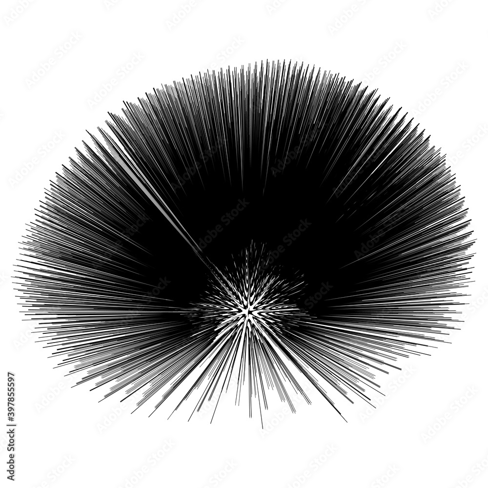 Obraz premium Explode Flash, Cartoon Explosion, Star Burst Isolated on White Background.