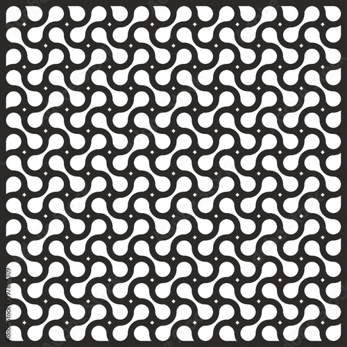 Vector seamless pattern. Modern stylish texture with wavy stripes. Geometric abstract background.