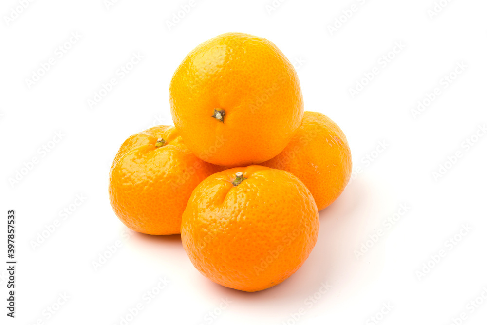 Mandarin-Honey Murcott oranges on white background, Golden orange to celebrate the Chinese festival. Mandarin-Honey Murcott oranges on white background, Golden orange to celebrate the Chinese festival.