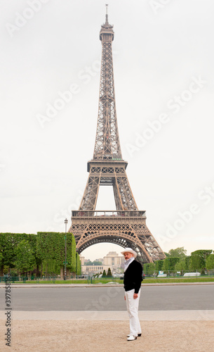 Cowboy in Paris at the Eiffel Tower © aleks