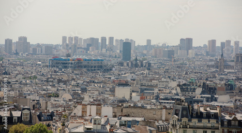 View of Paris from the top of the hill of Montmartre