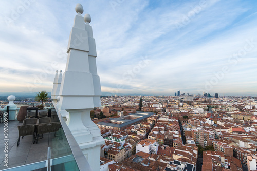 Cityscape of Madrid from the Spain Building (Spain Square)